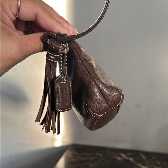 Coach Brown Leather Wristlet - Picture 4 of 10
